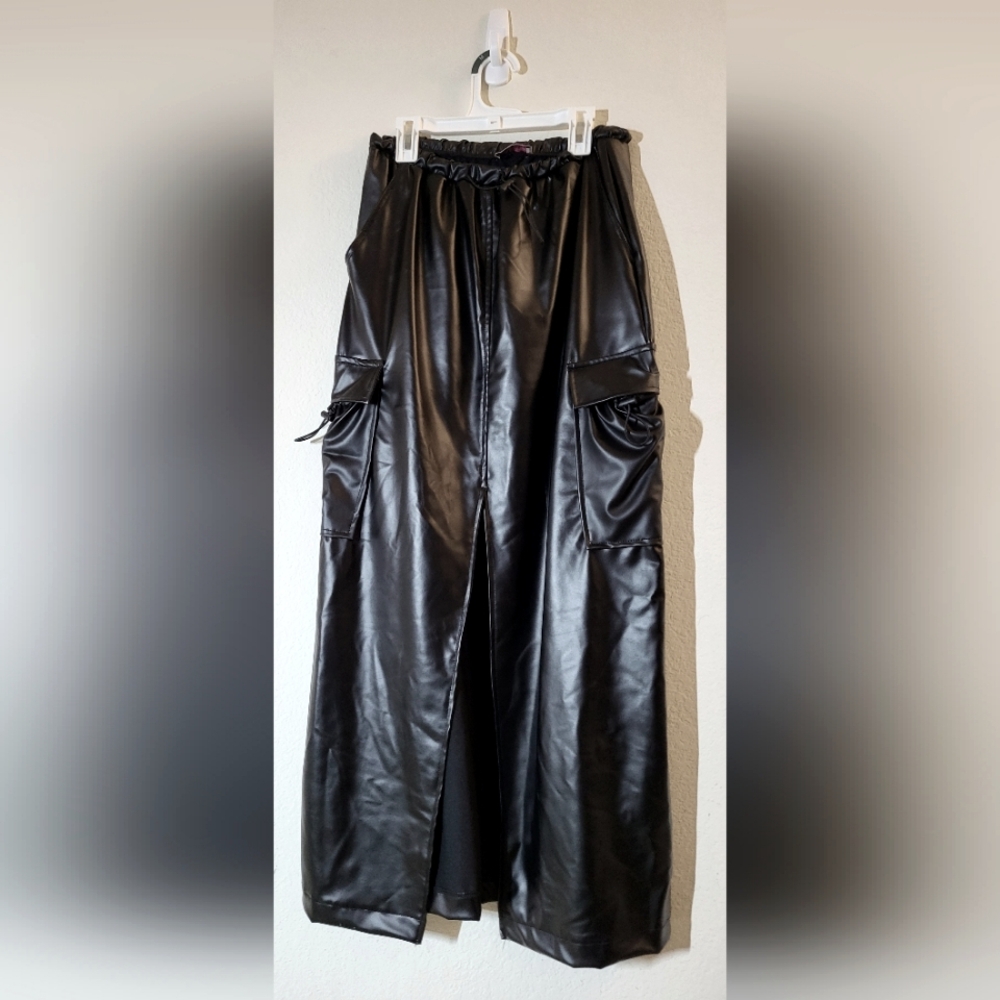 PU leather Skirt